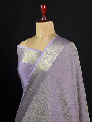Elegant Crush Crepe Silk Saree