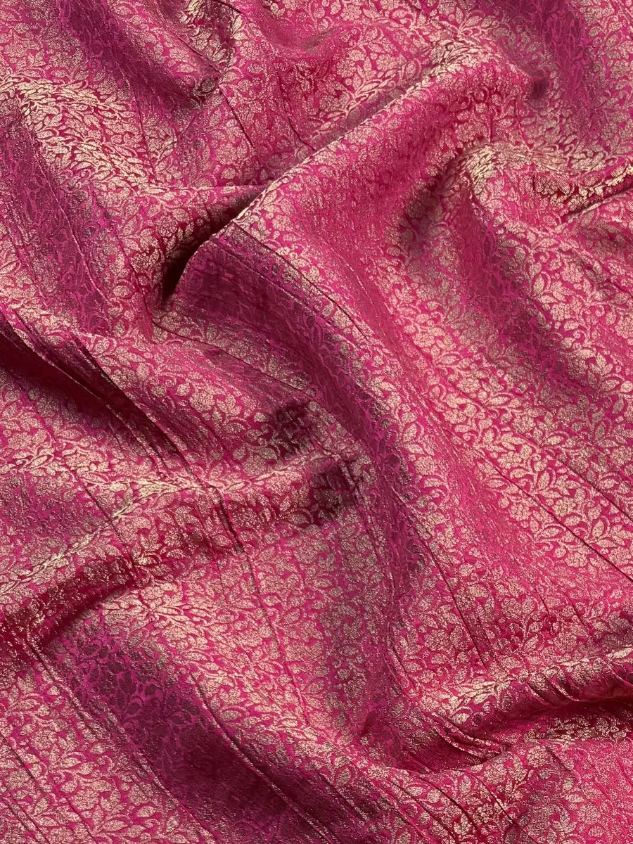 Crush Crepe Silk Saree with Zari Work