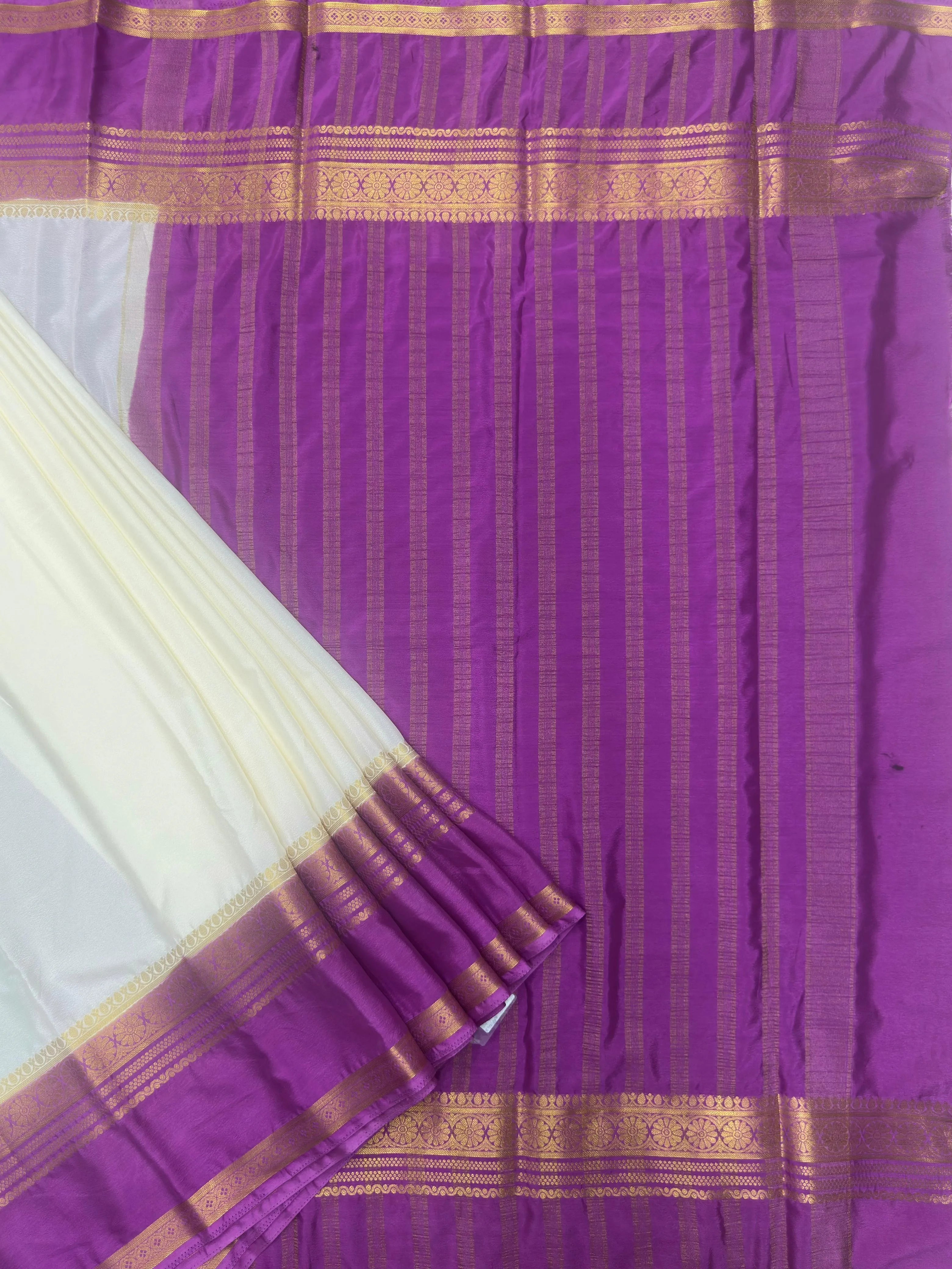 Elegant Semi Mysore Crepe Silk Saree – Perfect for Daily Wear Fashion