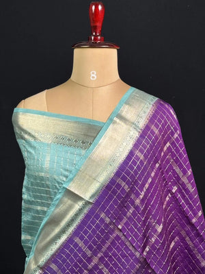 Semi Musk Silk Saree with Zari Border
