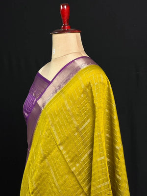 Semi Musk Silk Saree with Zari Border