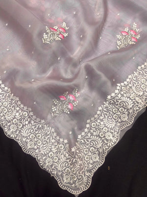 Luxury EMB Organza Saree with Intricate Thread Work (EMB Organza)
