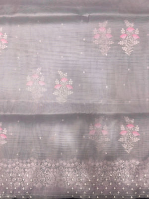 Luxury EMB Organza Saree with Intricate Thread Work (EMB Organza)