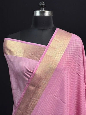 Latest Collection Semi Crepe Silk Saree with Classic Checks