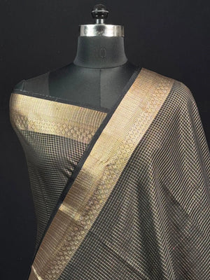 Latest Collection Semi Crepe Silk Saree with Classic Checks