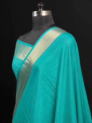 Latest Collection Semi Crepe Silk Saree with Classic Checks