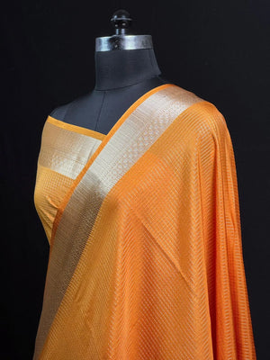 Latest Collection Semi Crepe Silk Saree with Classic Checks