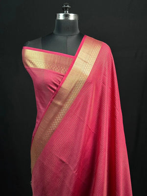 Latest Collection Semi Crepe Silk Saree with Classic Checks