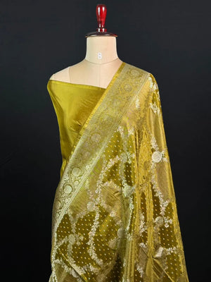 Lustre Weave Viscose Tissue Silk Saree