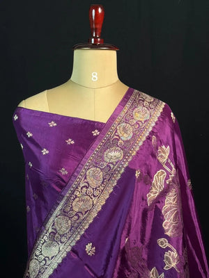 Lustre Weave Viscose Tissue Silk Saree