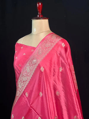 Lustre Weave Viscose Tissue Silk Saree