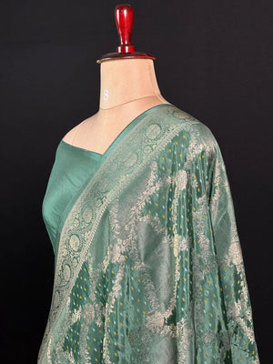 Lustre Weave Viscose Tissue Silk Saree