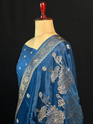 Lustre Weave Viscose Tissue Silk Saree