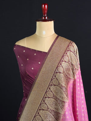 Royal Charm Chiffon Georgette Saree (Mango Border)