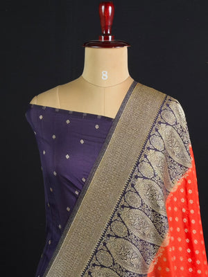 Royal Charm Chiffon Georgette Saree (Mango Border)