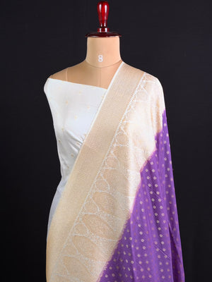 Royal Charm Chiffon Georgette Saree (Mango Border)