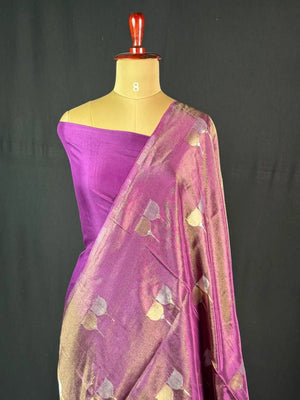 Lustre Weave Viscose Tissue Silk Saree