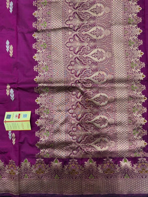 Pure Katan Silk Saree – Gul-E-Meena Elegance Collection