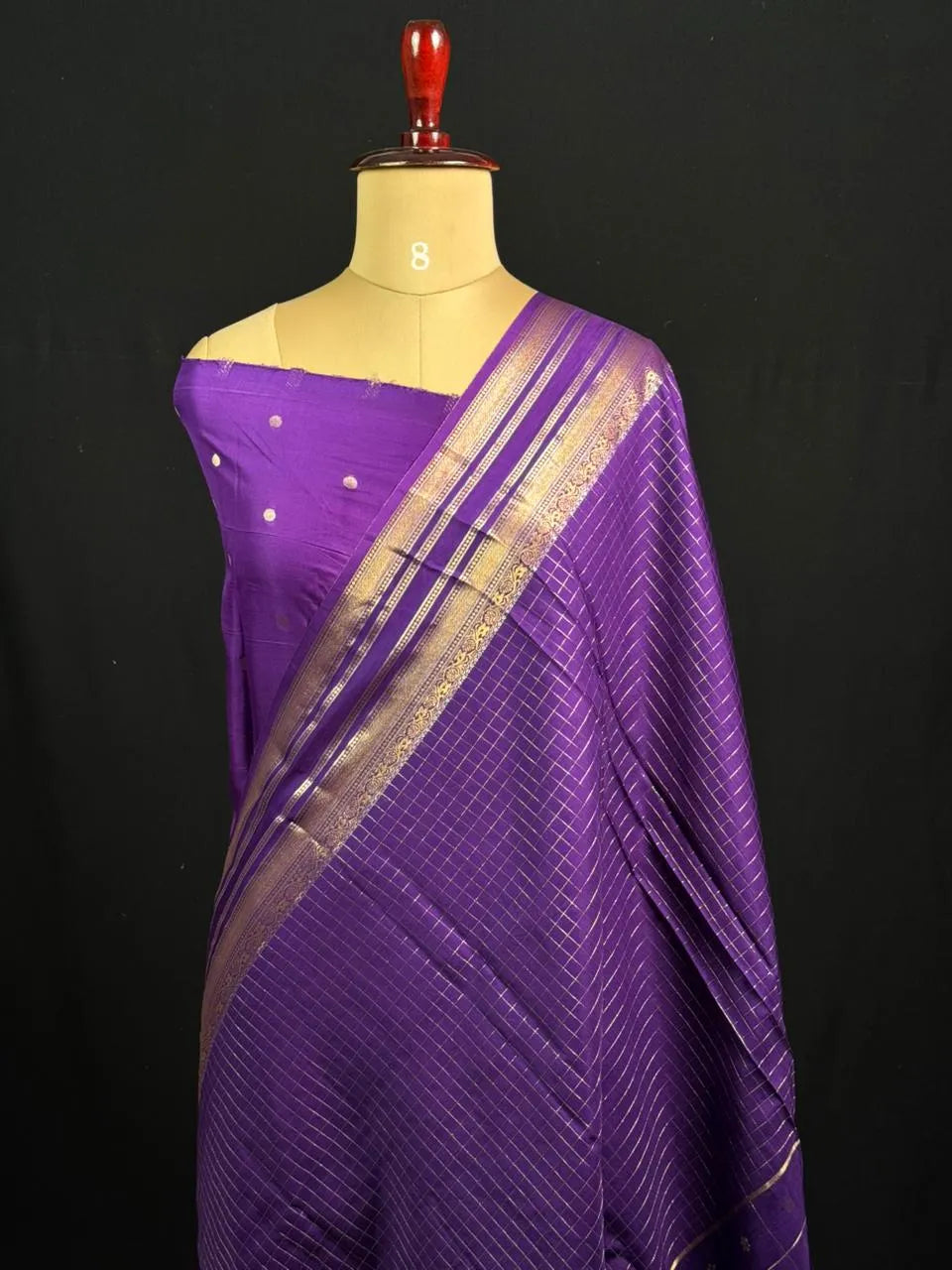 Semi Raw Silk Saree with Zari Border