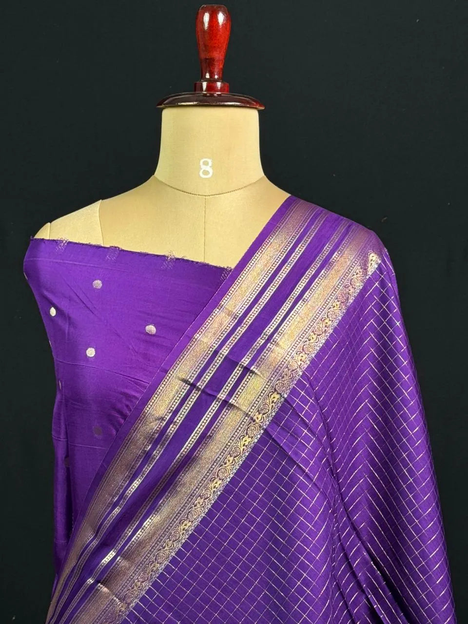 Semi Raw Silk Saree with Zari Border