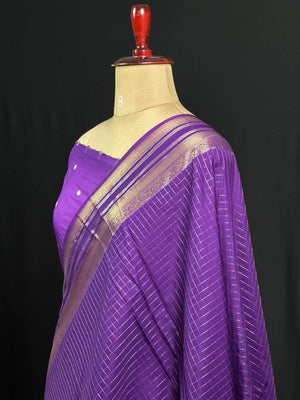 Semi Raw Silk Saree with Zari Border