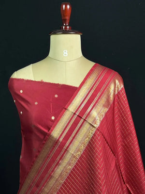 Semi Raw Silk Saree with Zari Border