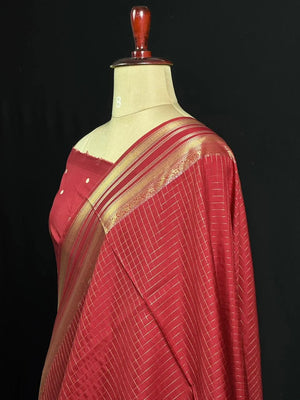 Semi Raw Silk Saree with Zari Border