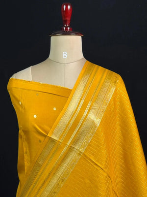 Semi Raw Silk Saree with Zari Border