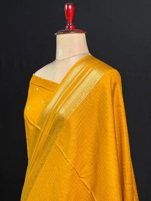 Semi Raw Silk Saree with Zari Border