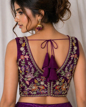 Classic Velvet Heavy Work Ethnic Blouse