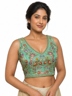 Classic Velvet Heavy Work Ethnic Blouse