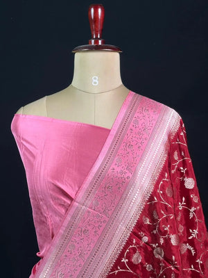 Radiant HP Pink Pure Viscose Traditional Saree