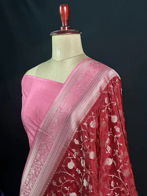 Radiant HP Pink Pure Viscose Traditional Saree