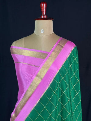Hema Chex Mysore Silk Saree