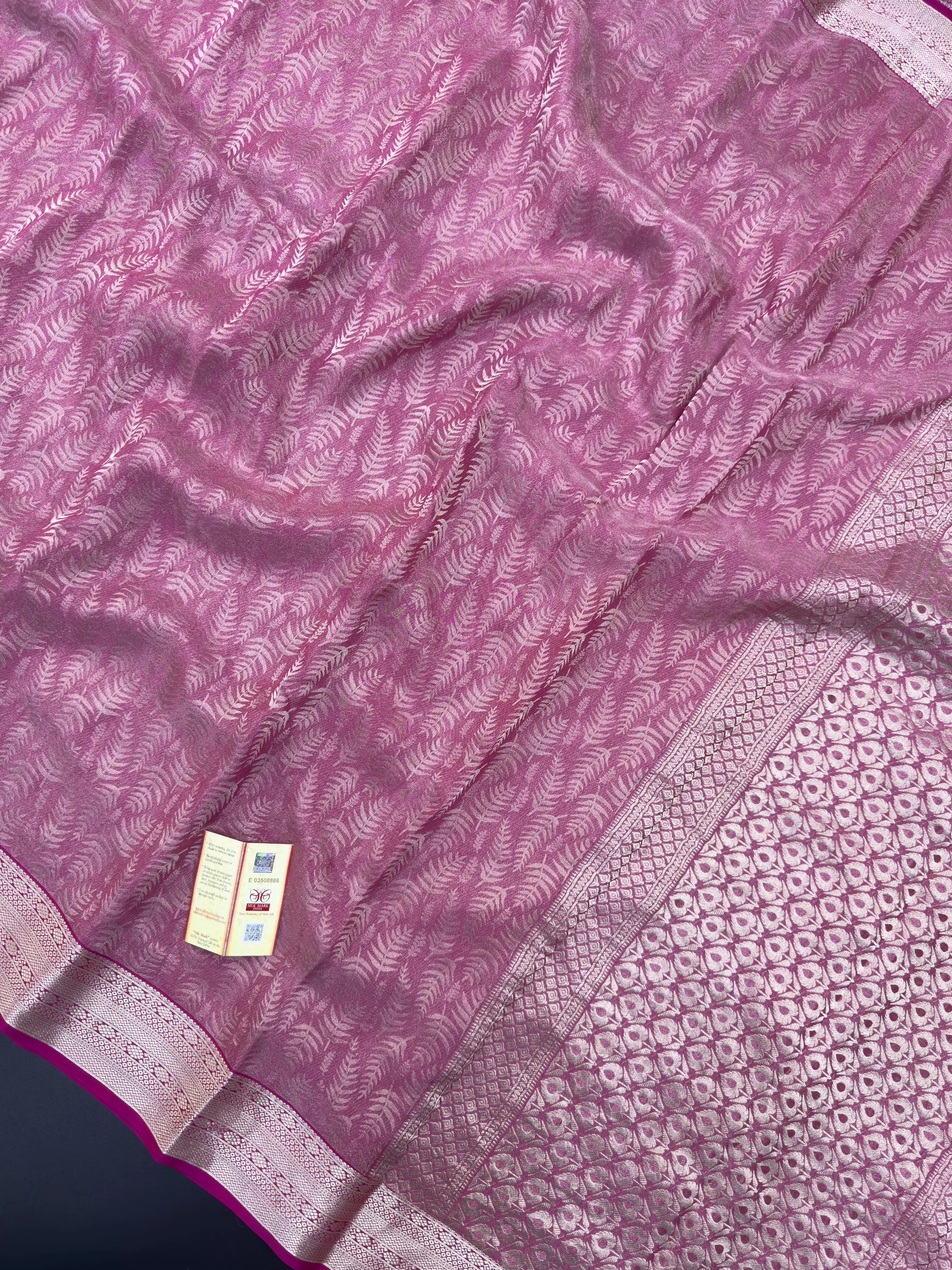 Pure Mysore Crepe Silk Saree-Crepe Brocade New