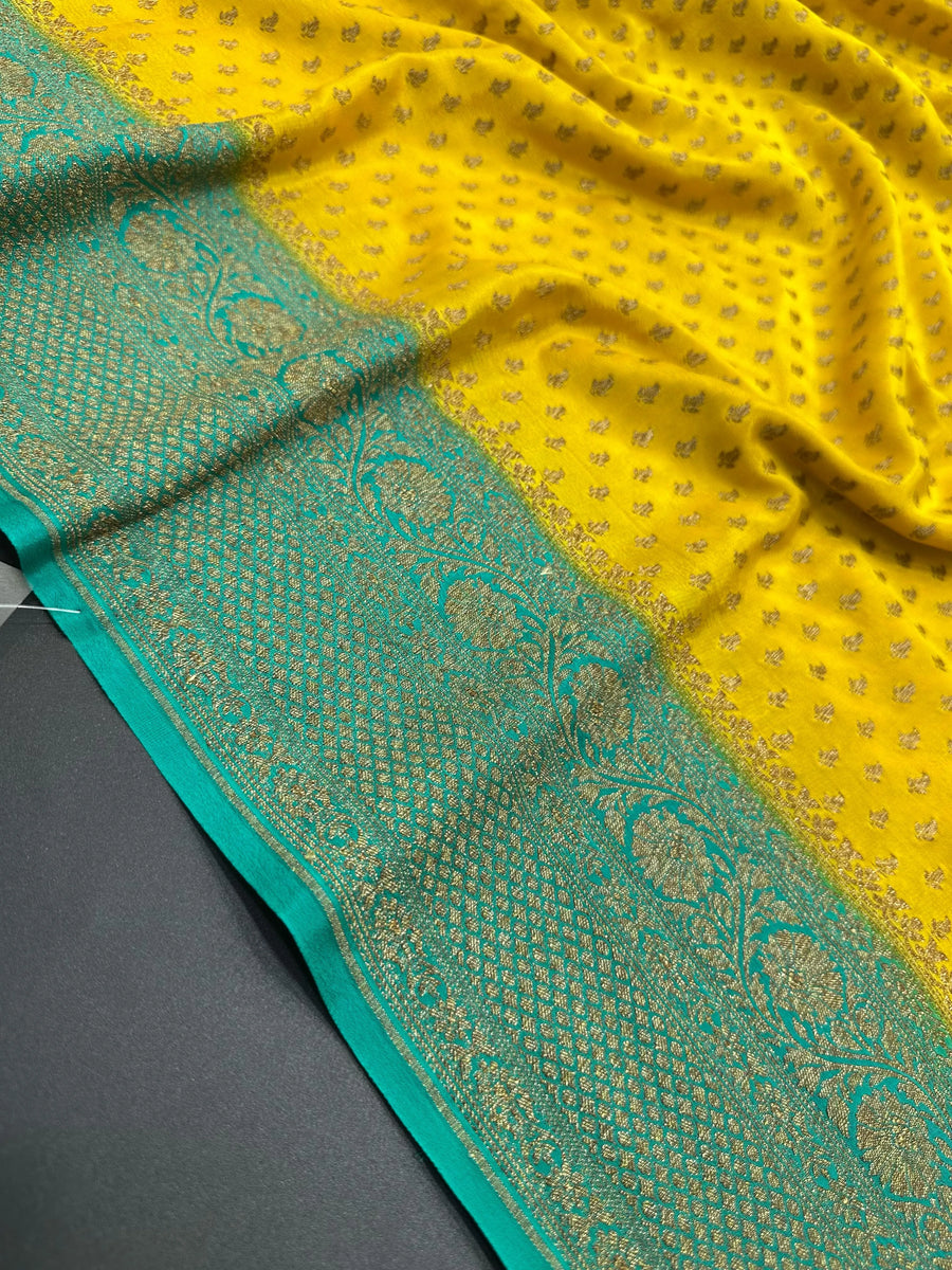 Timeless 3D Banarasi Crepe Silk Saree
