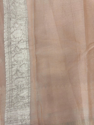 Banarasi Pure Khaddi Chiffon Saree-Self