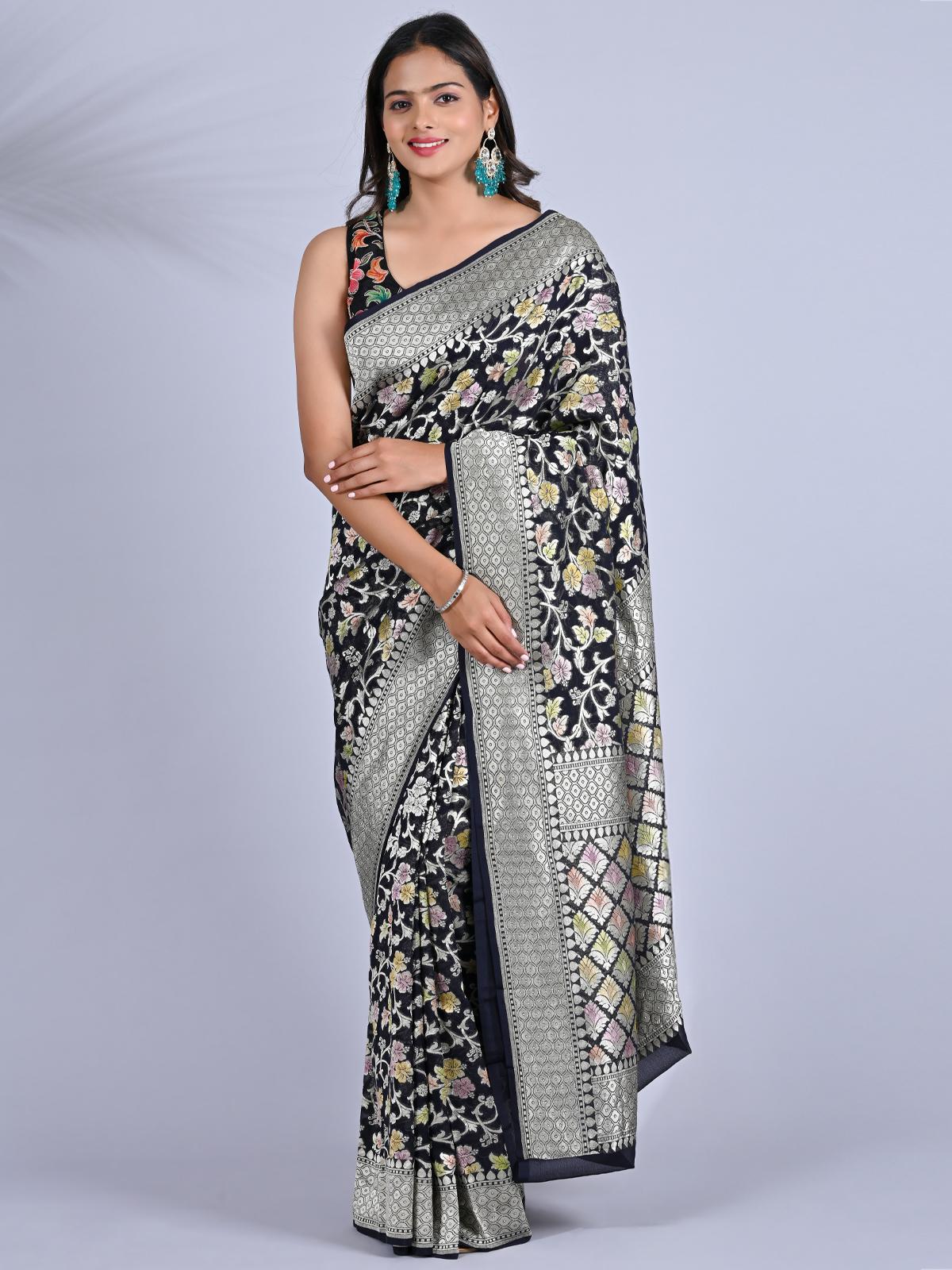 Exquisite Pure Khaddi Georgette Saree – Ideal Choice for Traditional and Celebration Wear