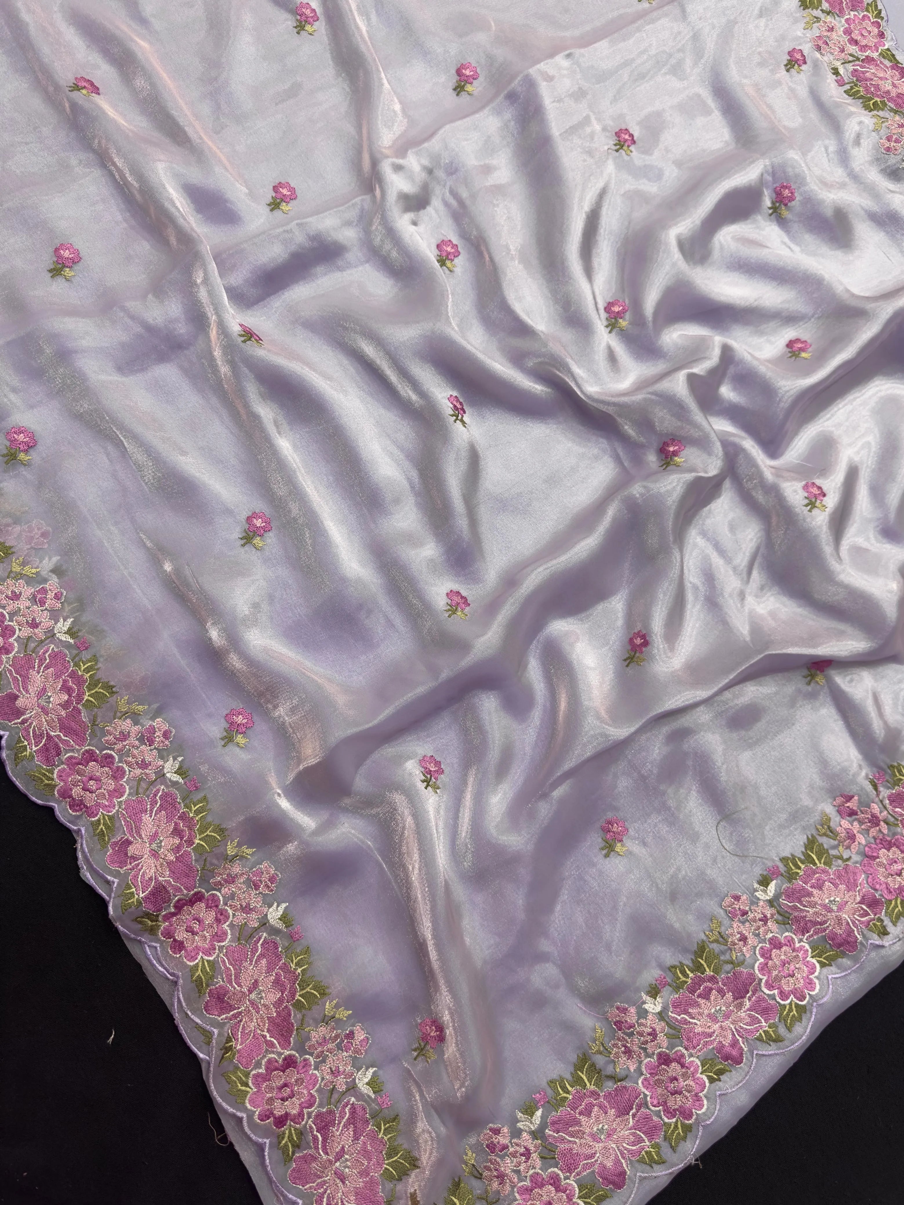 Shimmer Organza Saree, a perfect blend of grace and glamour