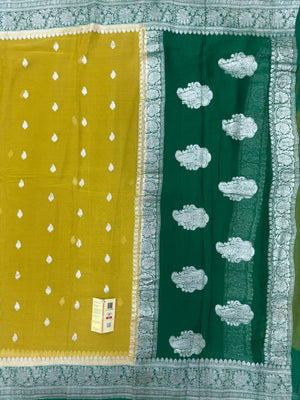 Banarasi Pure Khaddi Chiffon Saree