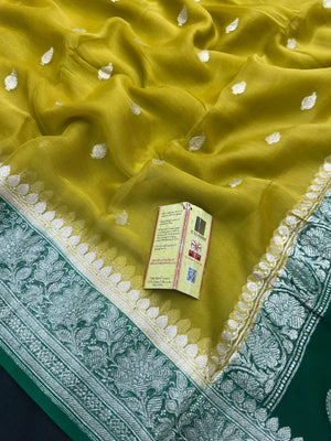 Banarasi Pure Khaddi Chiffon Saree