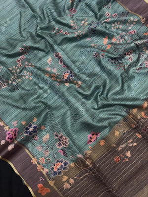 Stylish Tasar Block Print Saree – Blend of Comfort and Class