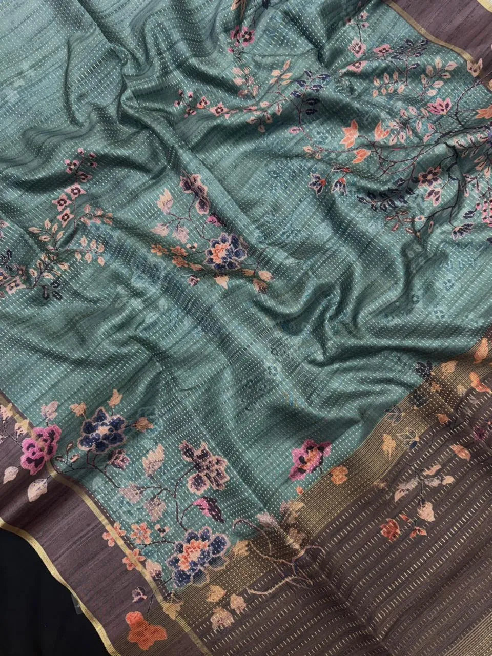 Stylish Tasar Block Print Saree – Blend of Comfort and Class