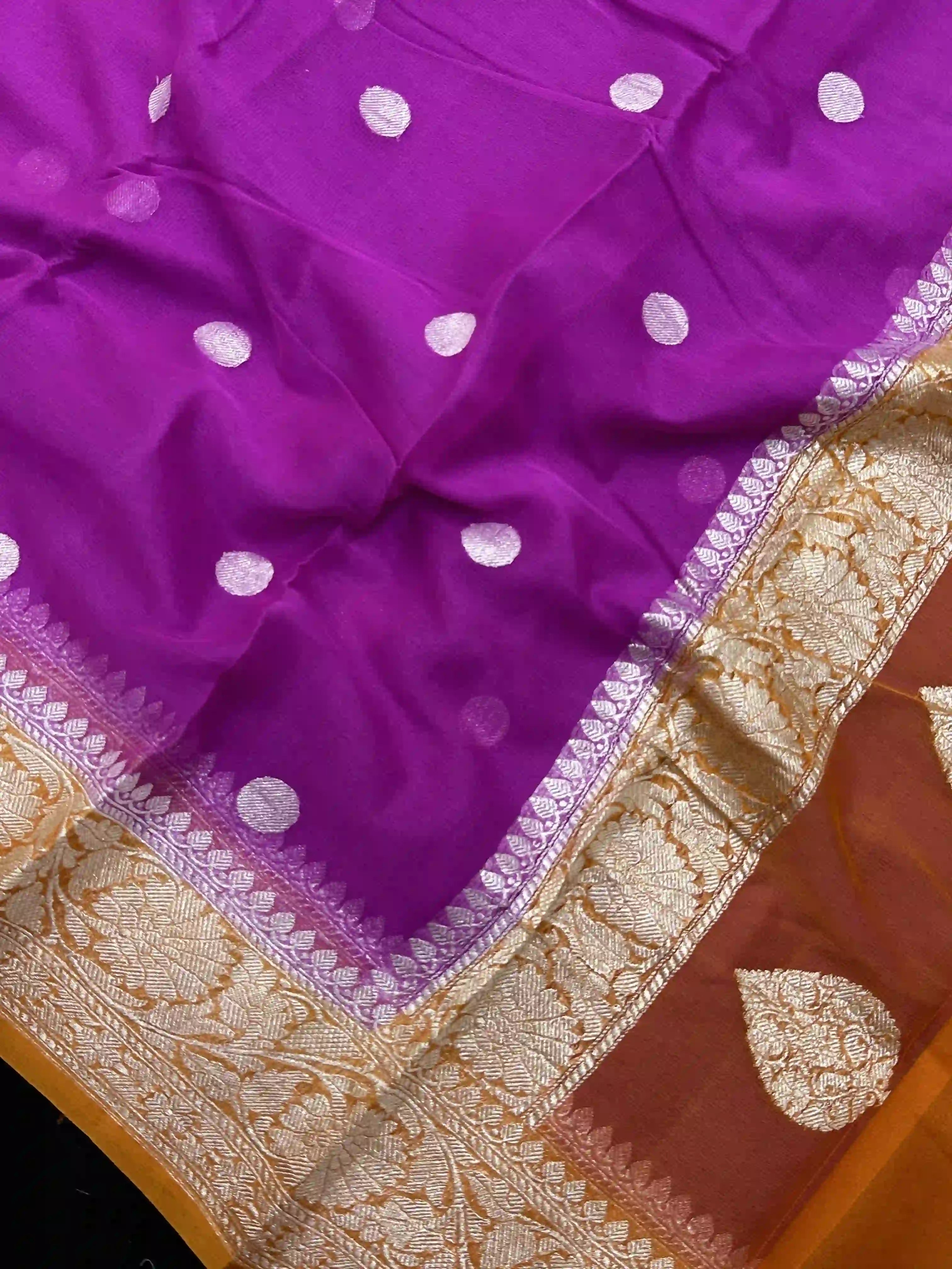 Banarasi Pure Khaddi Chiffon Saree
