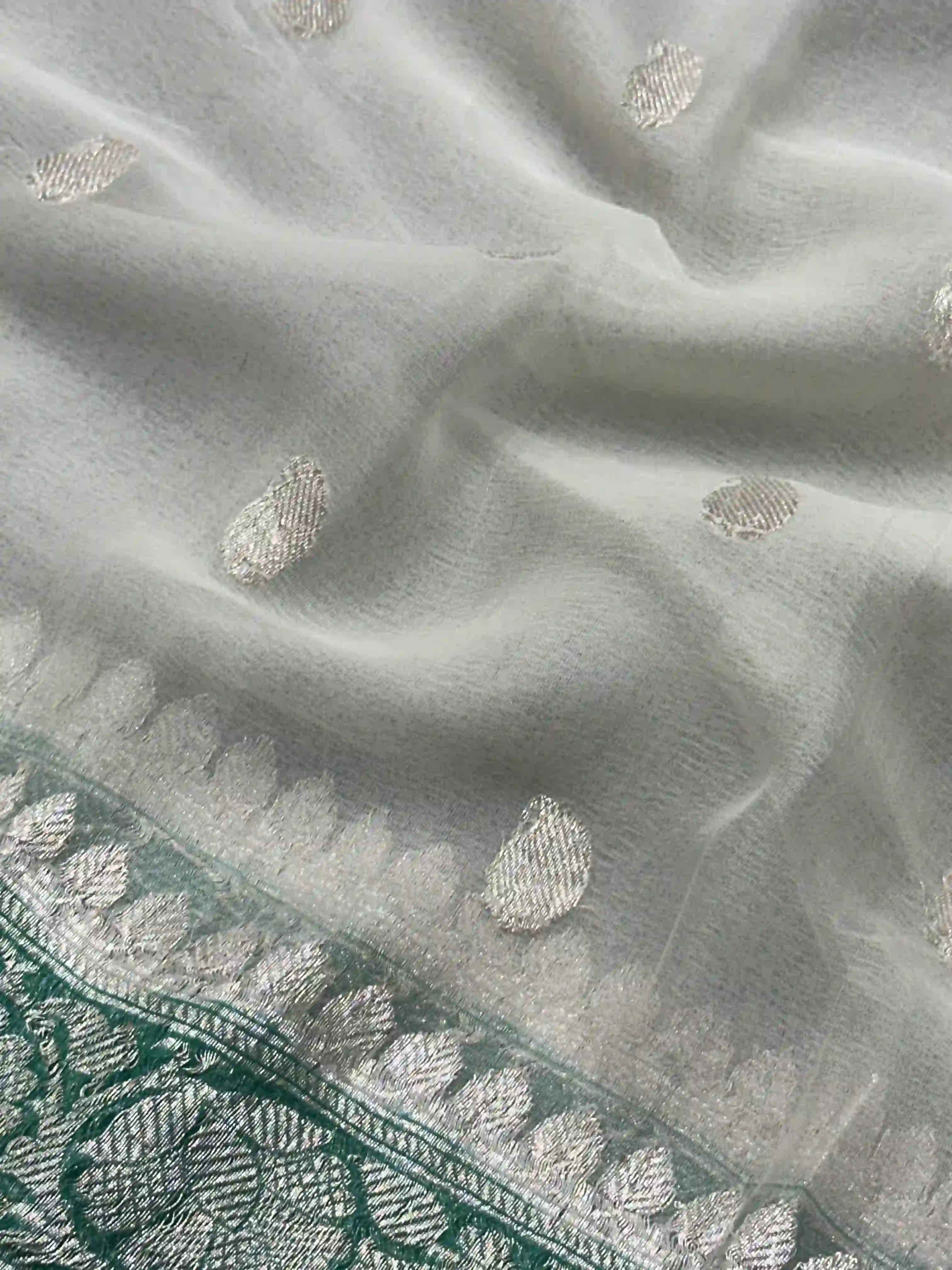 Banarasi Pure Khaddi Chiffon Saree