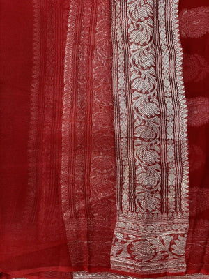 Banarasi Pure Khaddi Chiffon Saree