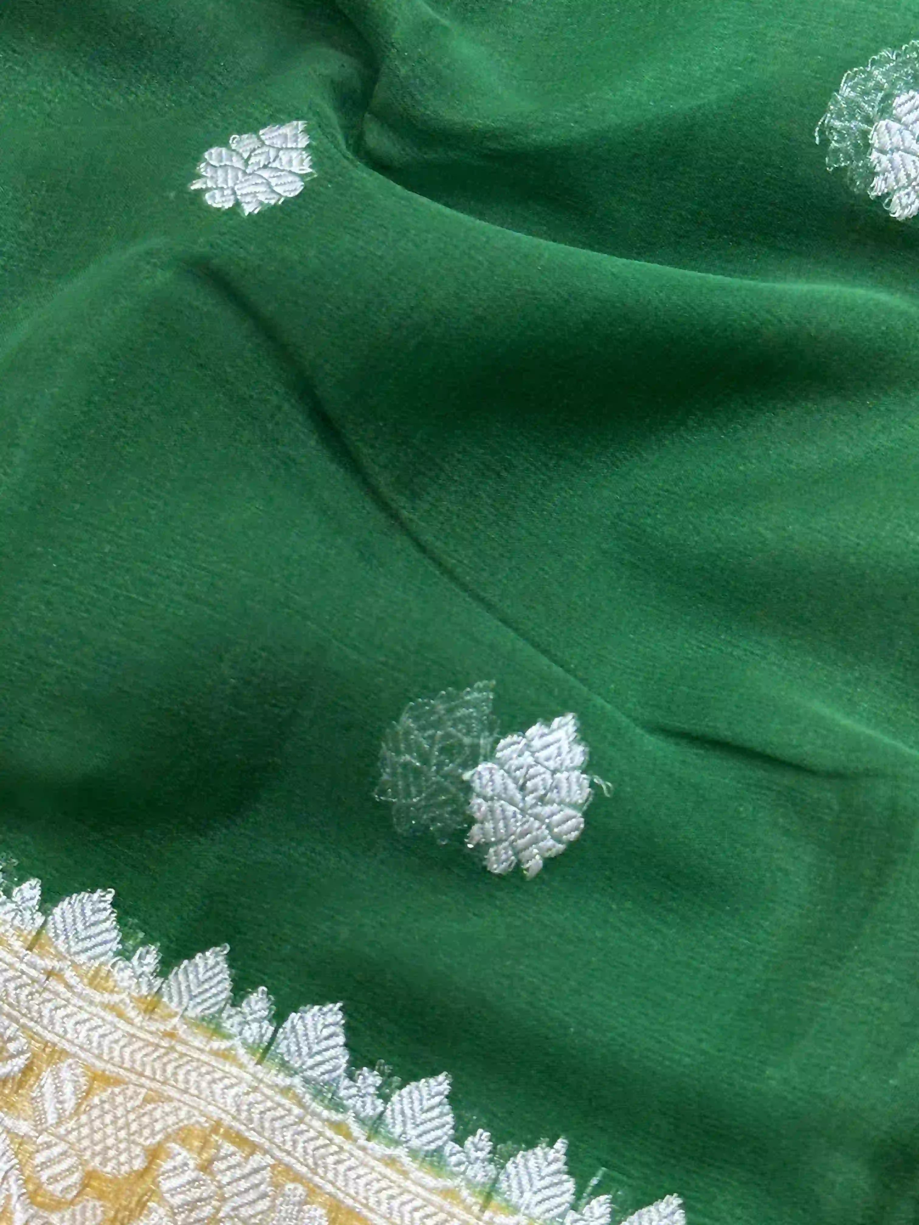 Banarasi Pure Khaddi Chiffon Saree