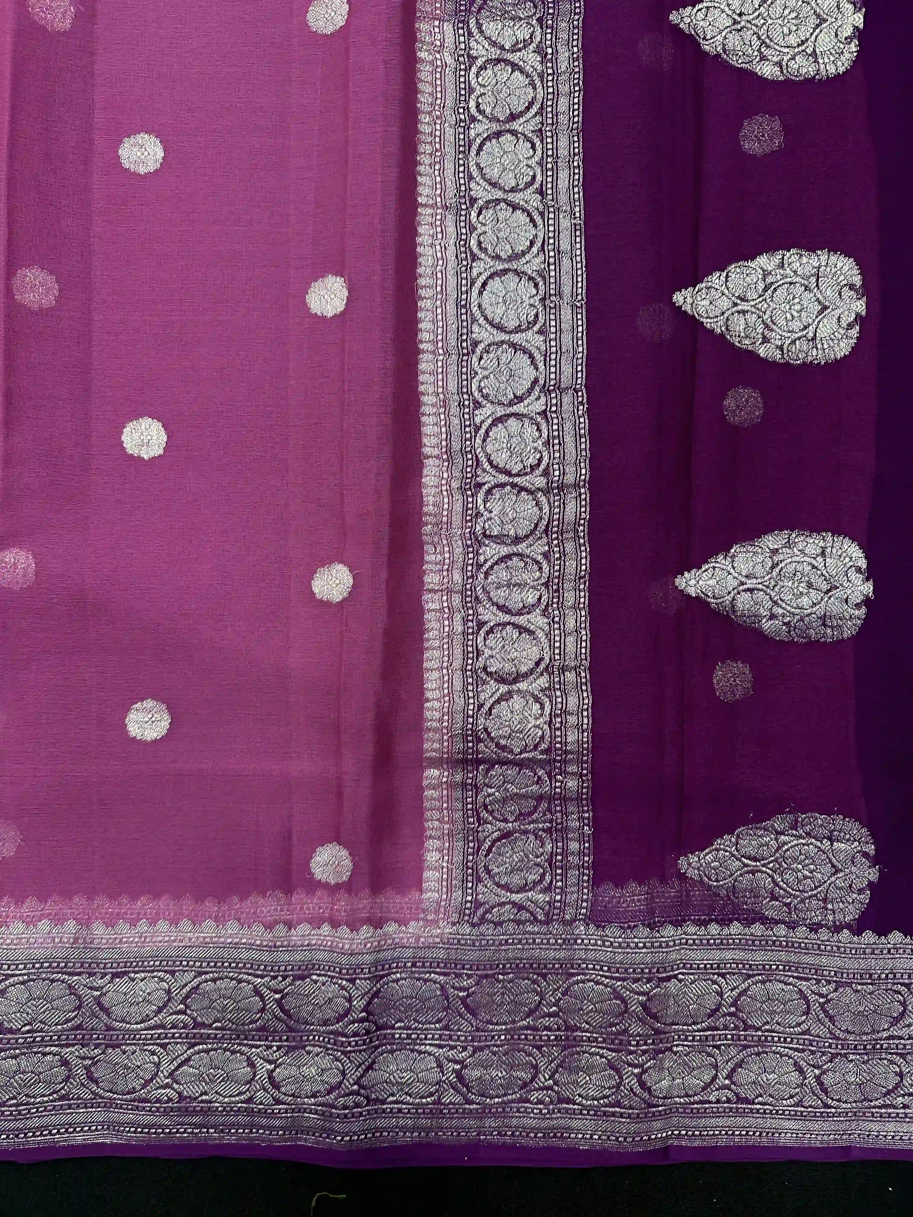 Banarasi Pure Khaddi Chiffon Saree