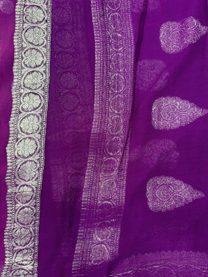 Banarasi Pure Khaddi Chiffon Saree