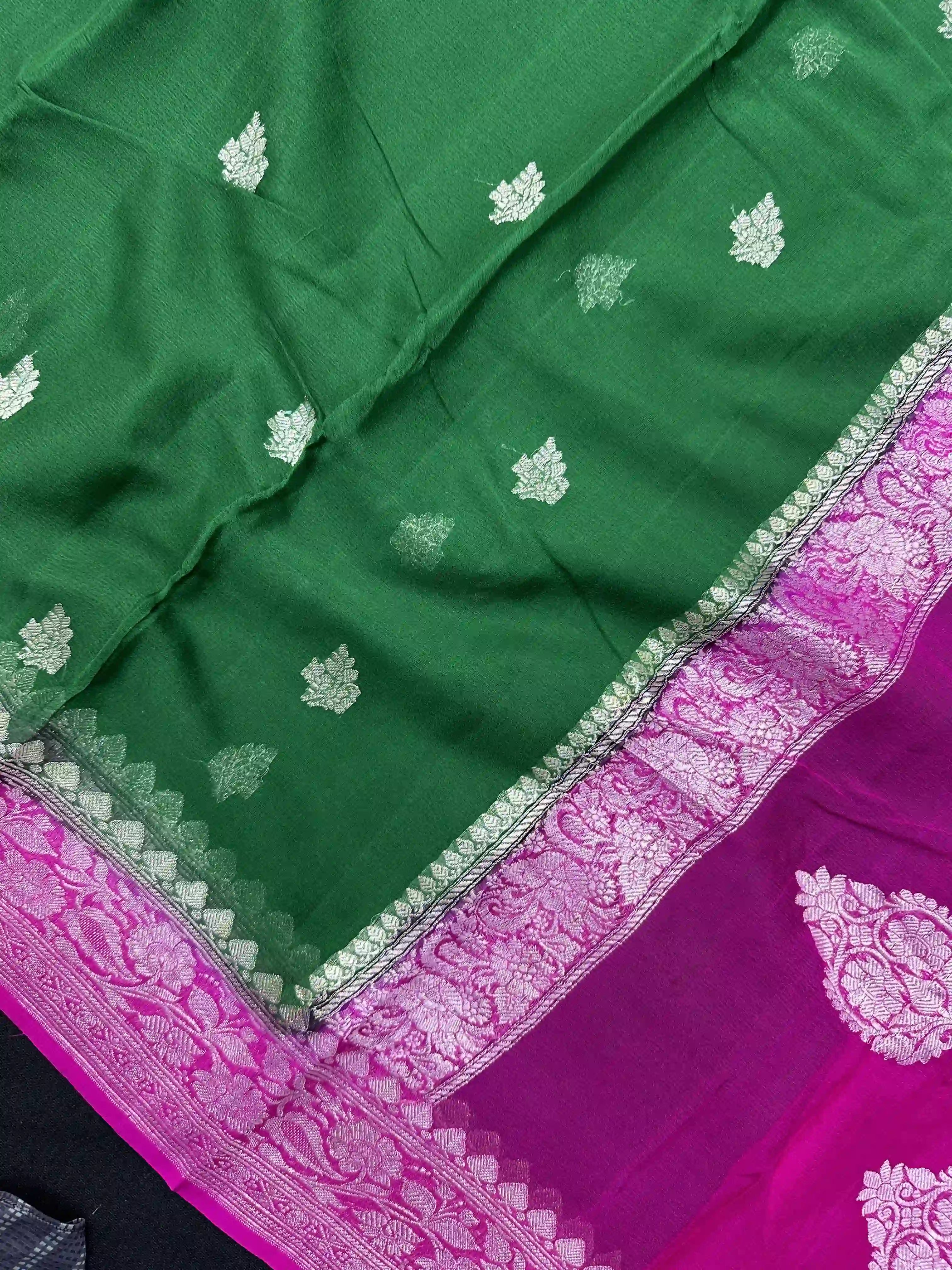 Banarasi Pure Khaddi Chiffon Saree